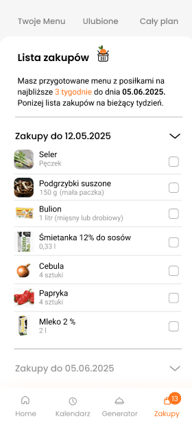 Inteligentne listy zakupów